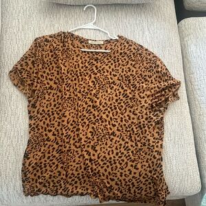 Free People Leopard Tee
